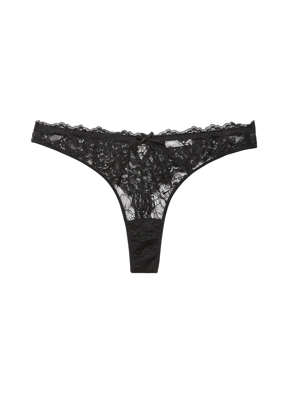 Fleur du Mal Bianca Lace Thong in black