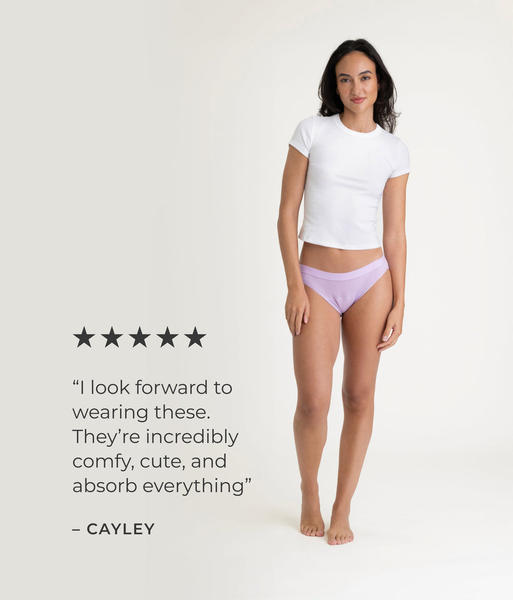 Leakproof Cotton Bikini in black | Saalt