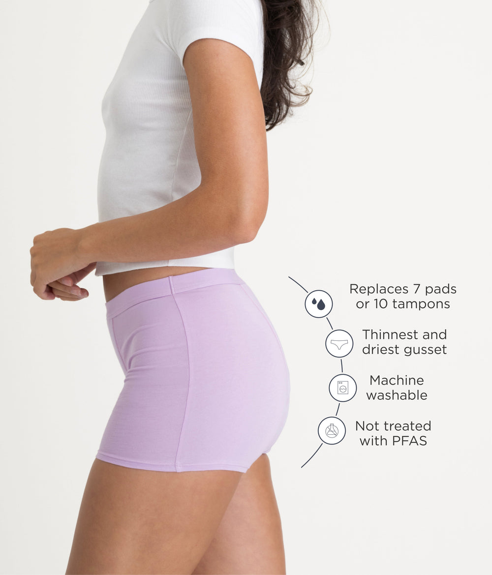 Leakproof Cotton Sleep Short in beige | Saalt