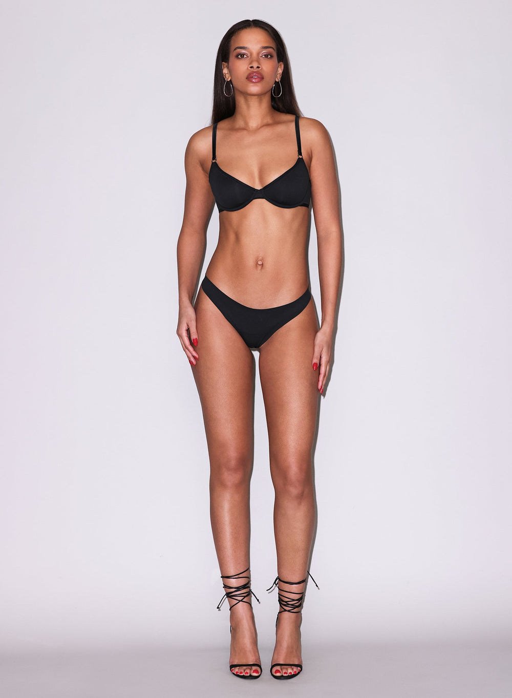 Fleur du Mal Le Stretch Micro Demi Bra in black