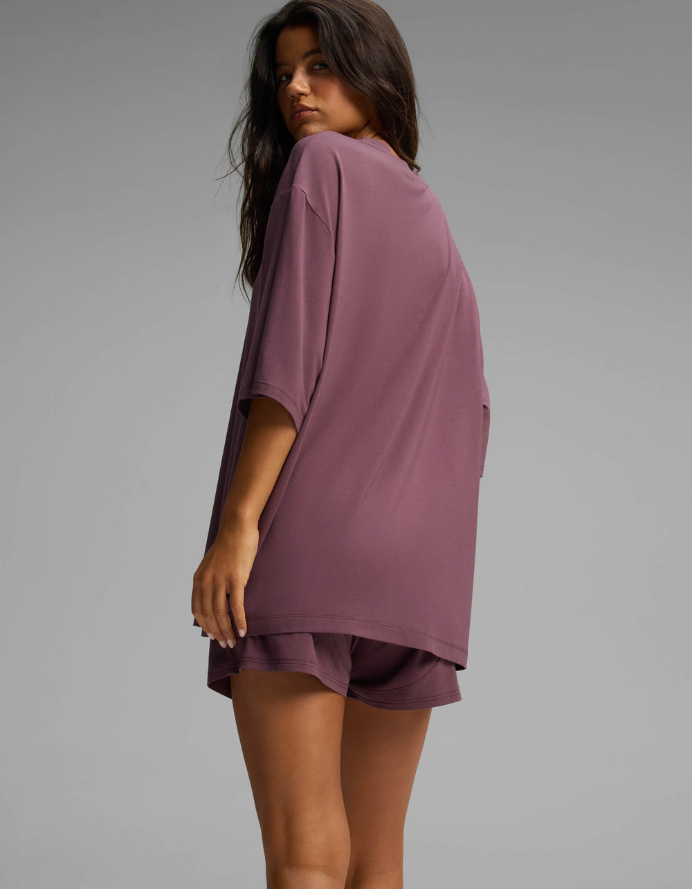 Women's First Layer Boyfriend Sleep Tee in black | Cozy Earth