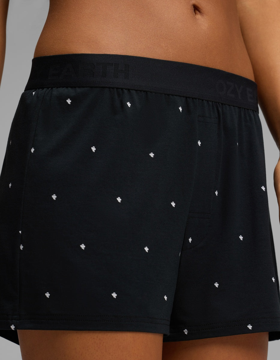 Women's First Layer Pajama Soft Bra & Boxer Short Set in beige | Cozy Earth