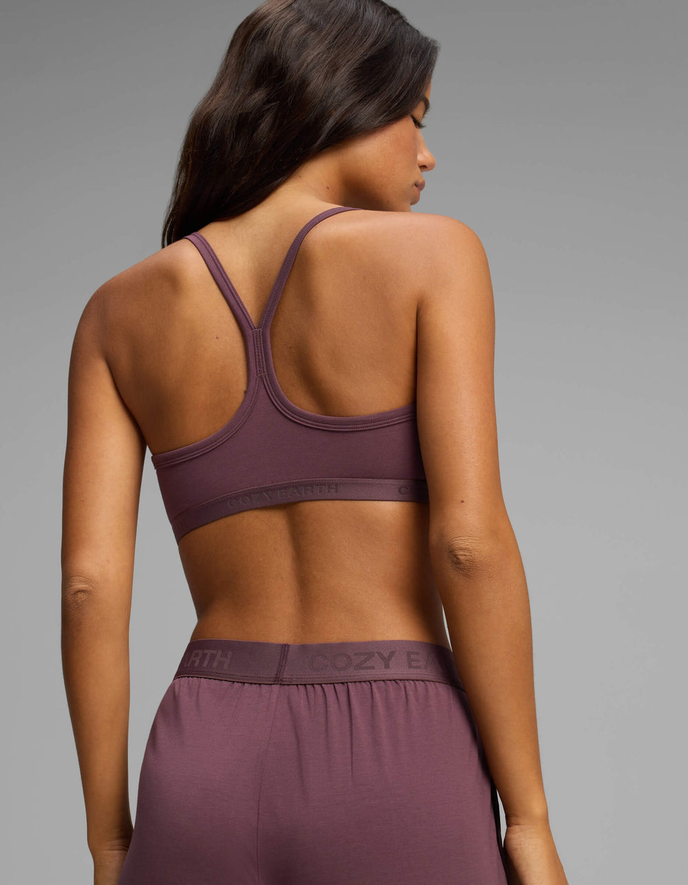 Women's First Layer Pajama Soft Bra & Pajama Pant Set in beige | Cozy Earth