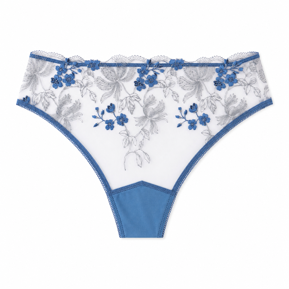 GAB-J14 - Prestige Gabrielle Tanga in blue | huit-lingerie