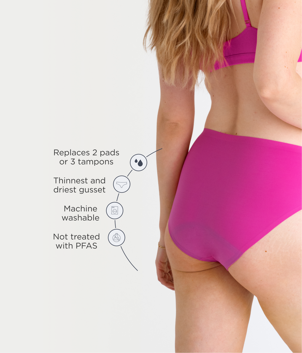 Leakproof Seamless High Waist in black | Saalt