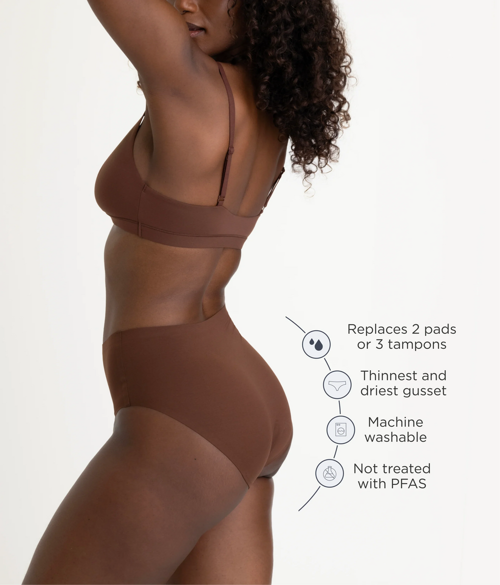 Leakproof Seamless High Waist in black | Saalt