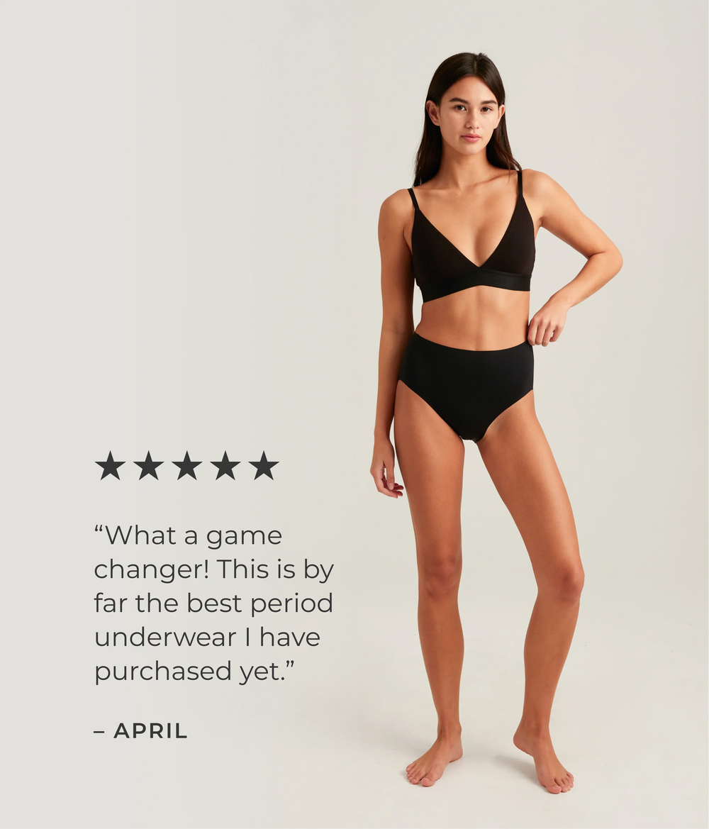 Leakproof Seamless High Waist in black | Saalt