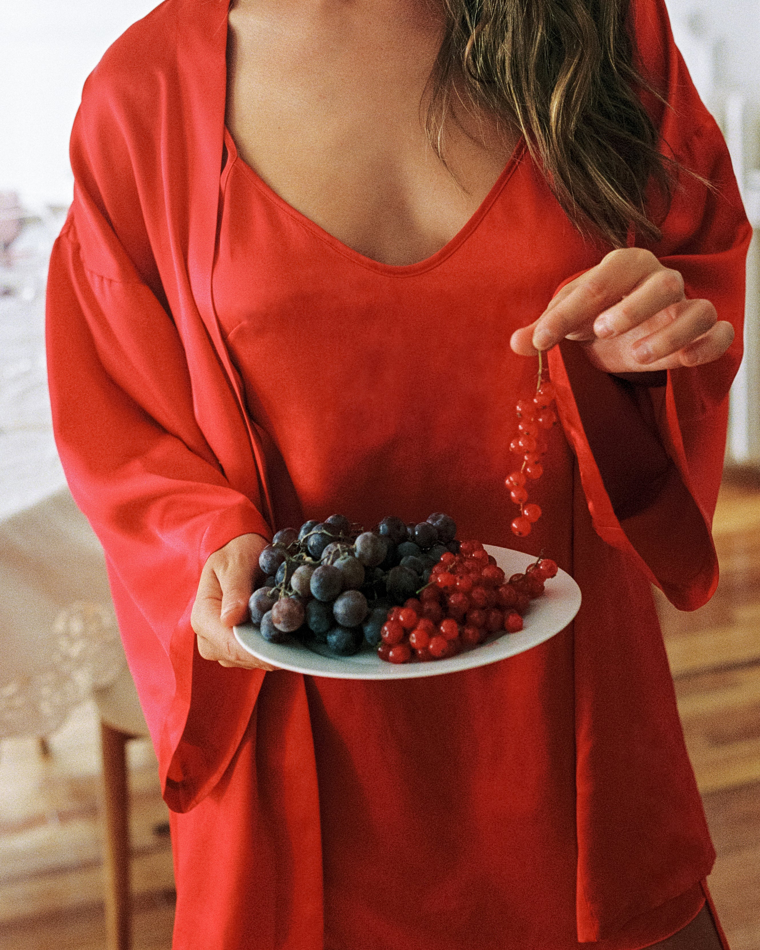 Journelle Celine Low Back Slip in red