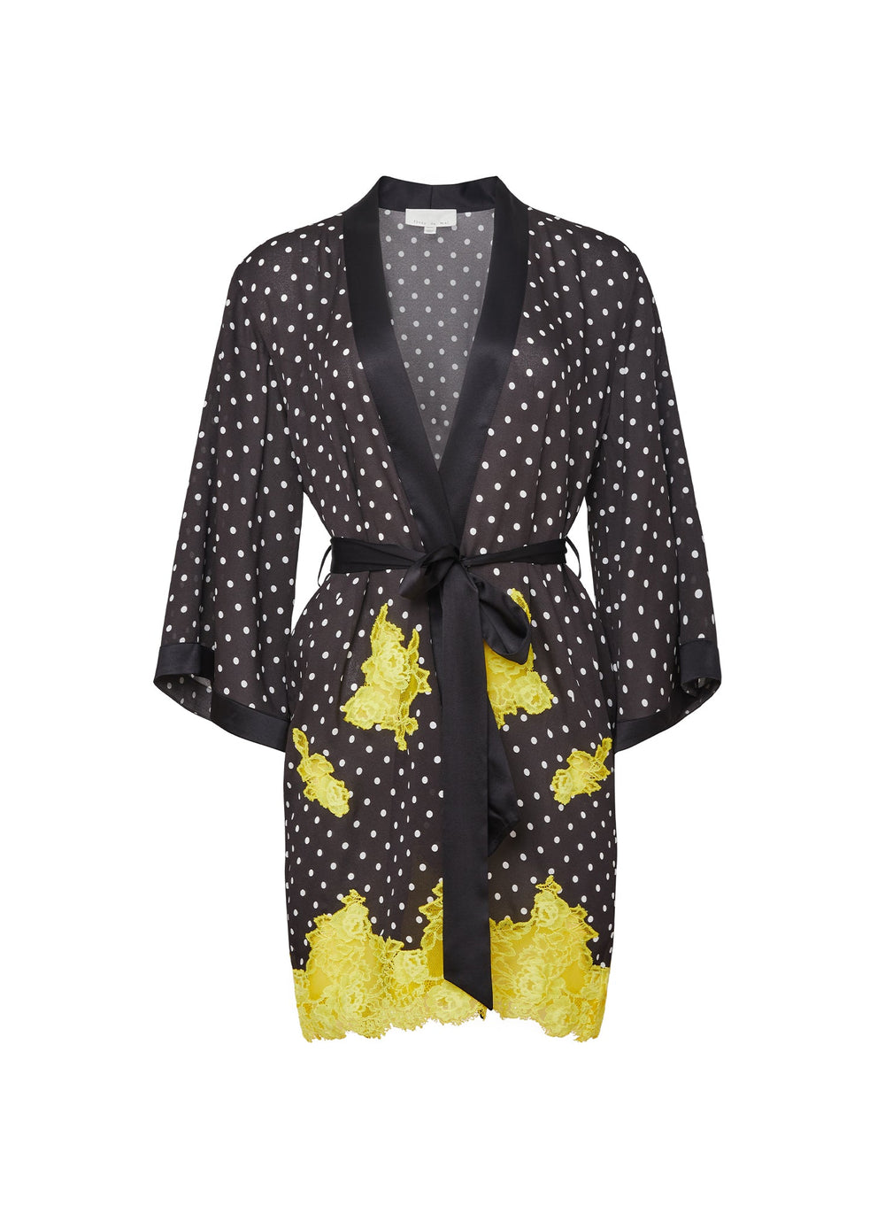 Fleur du Mal Juliet Lace Robe in black