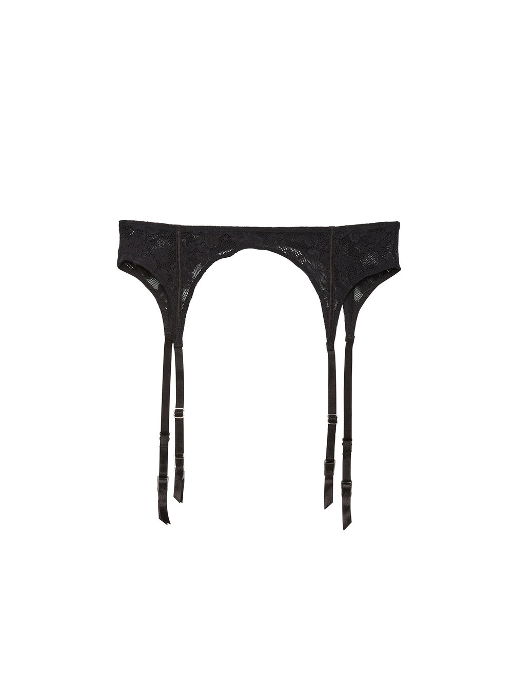 Fleur du Mal Le Stretch Lace Garter Belt in black
