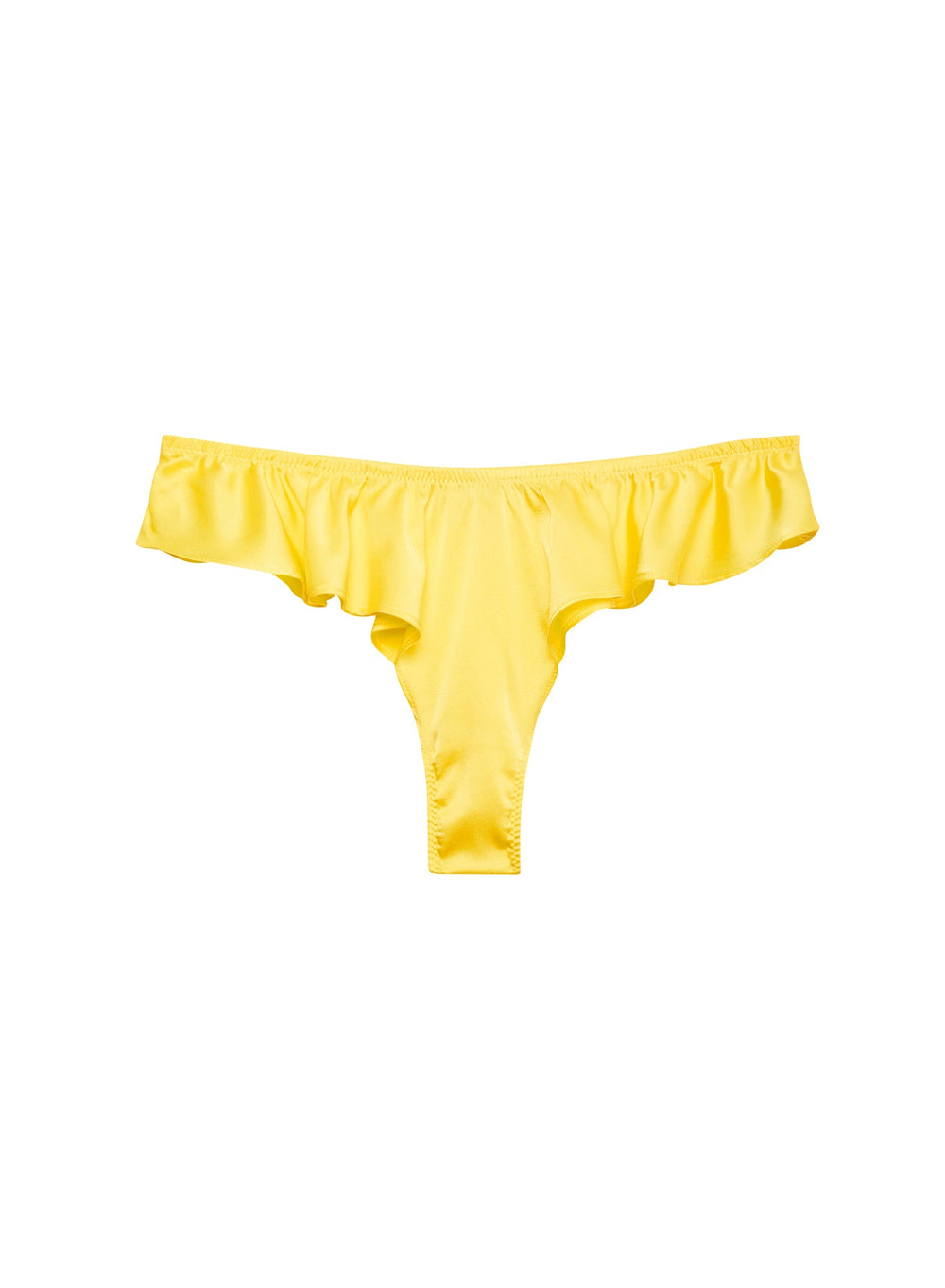 Fleur du Mal Luxe Flutter Panty in yellow