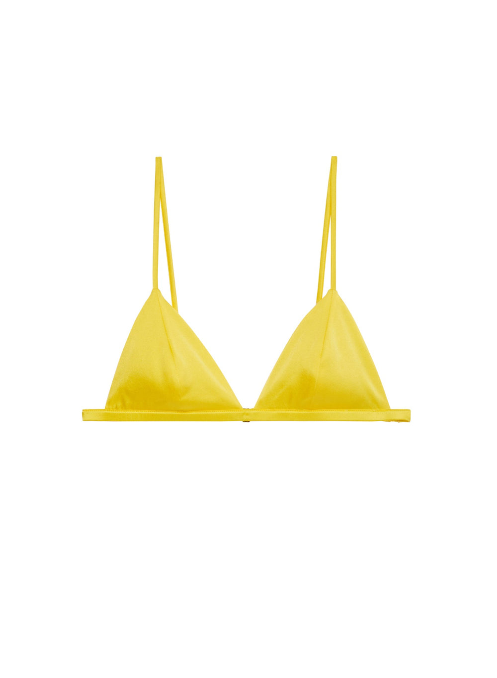 Fleur du Mal Luxe Triangle Bra in yellow