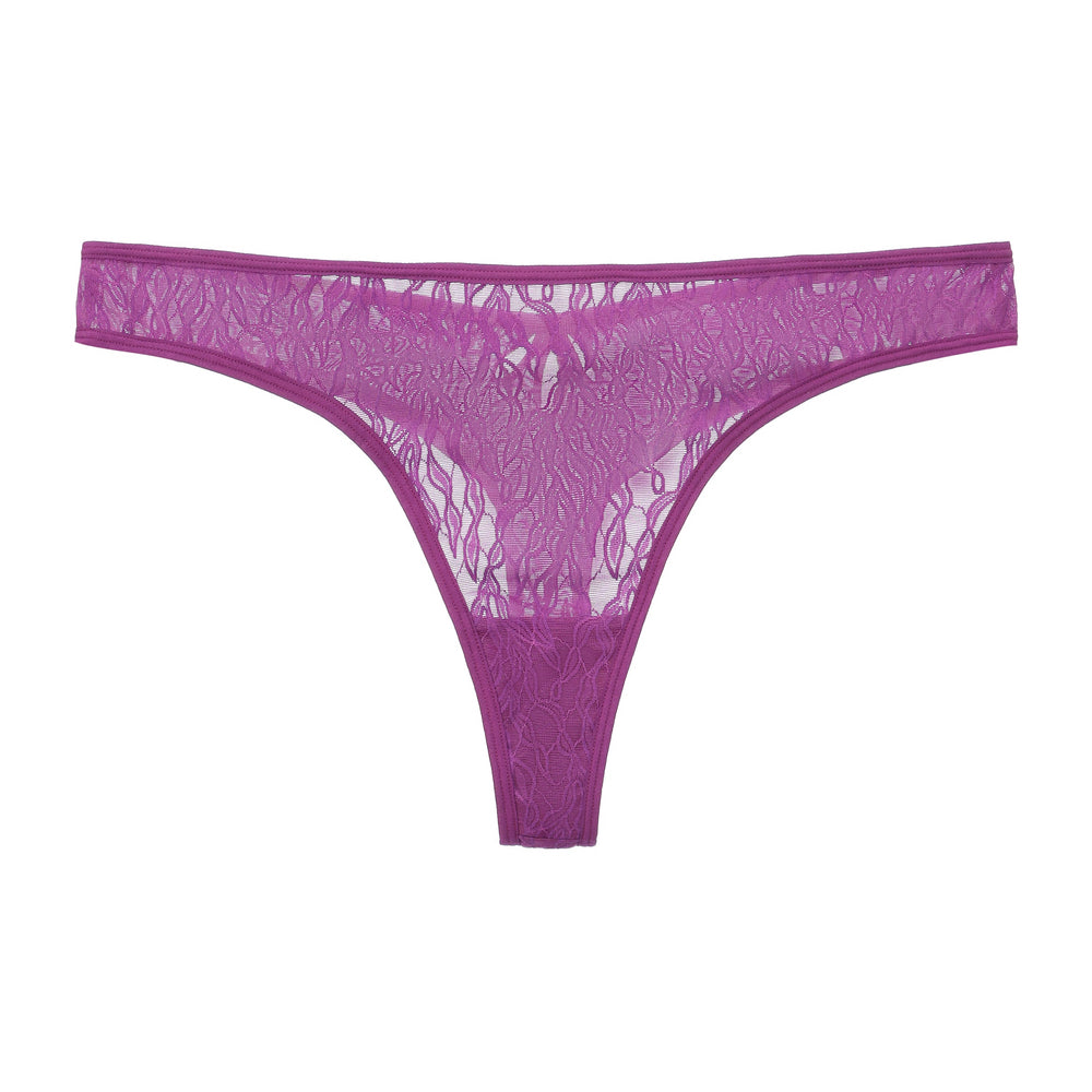 Julie Everyday Lace Thong in blue | Amour d'Agnette