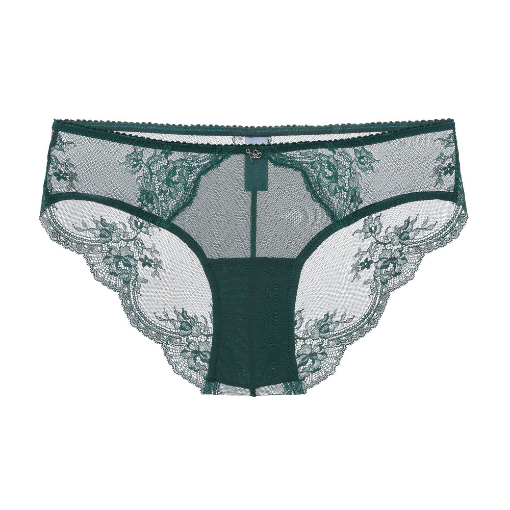 Kim Stretch Lace & Mesh Cheeky in blue | Amour d'Agnette