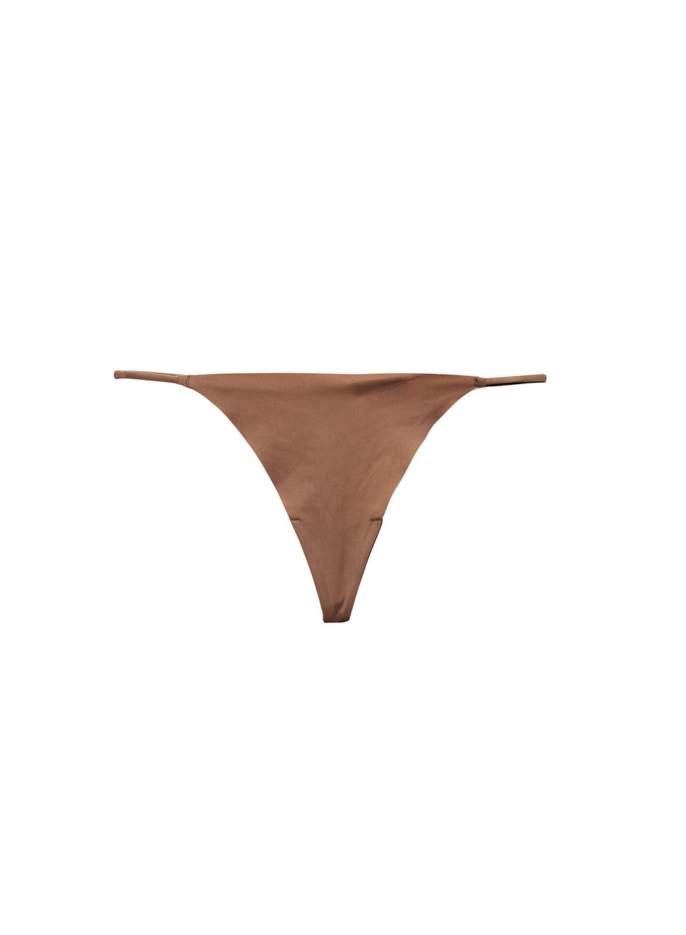 Fleur du Mal Le Stretch Micro V-String in brown