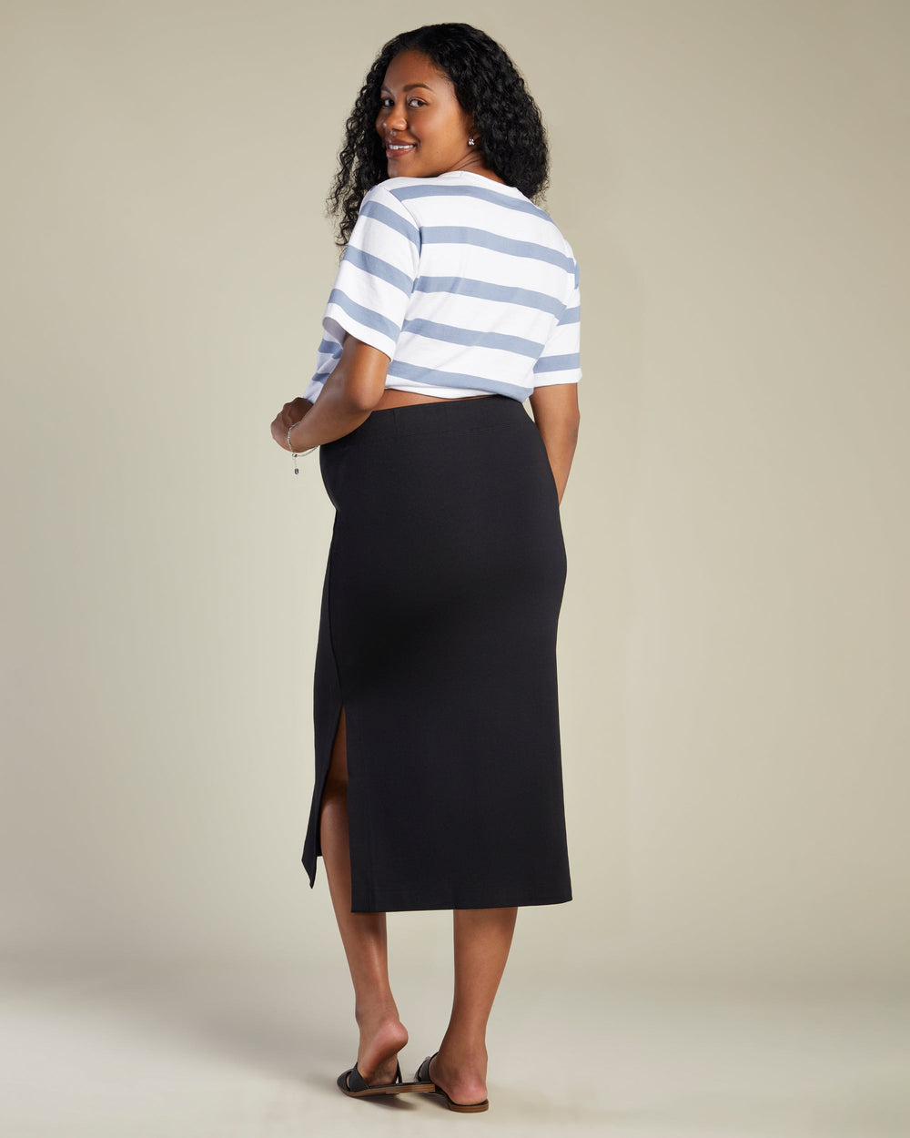 A Pea In the Pod Ambition Midi Skirt in black