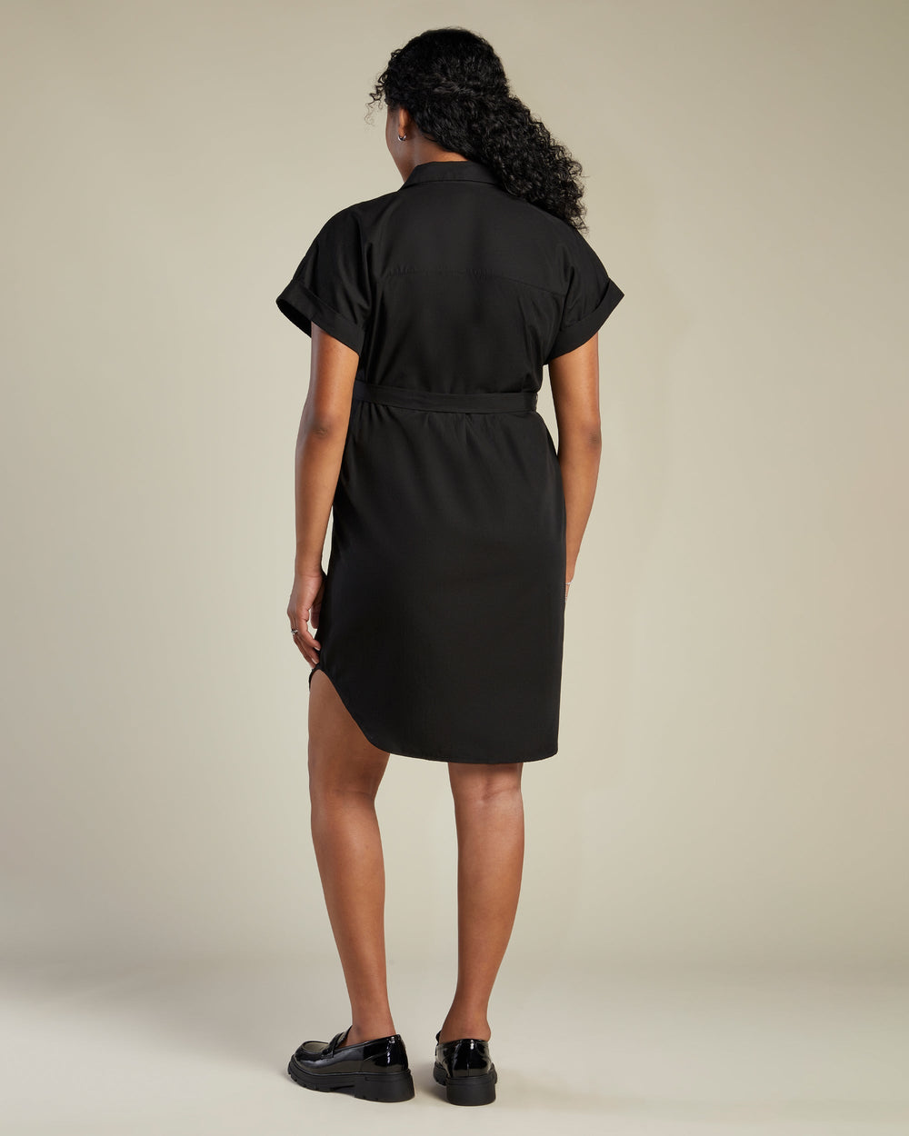 A Pea In the Pod Aspire Shirt Dress in black