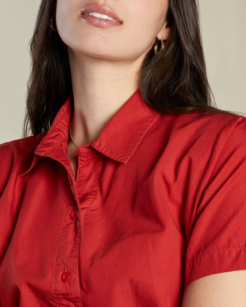 A Pea In the Pod Aspire Woven Top in red