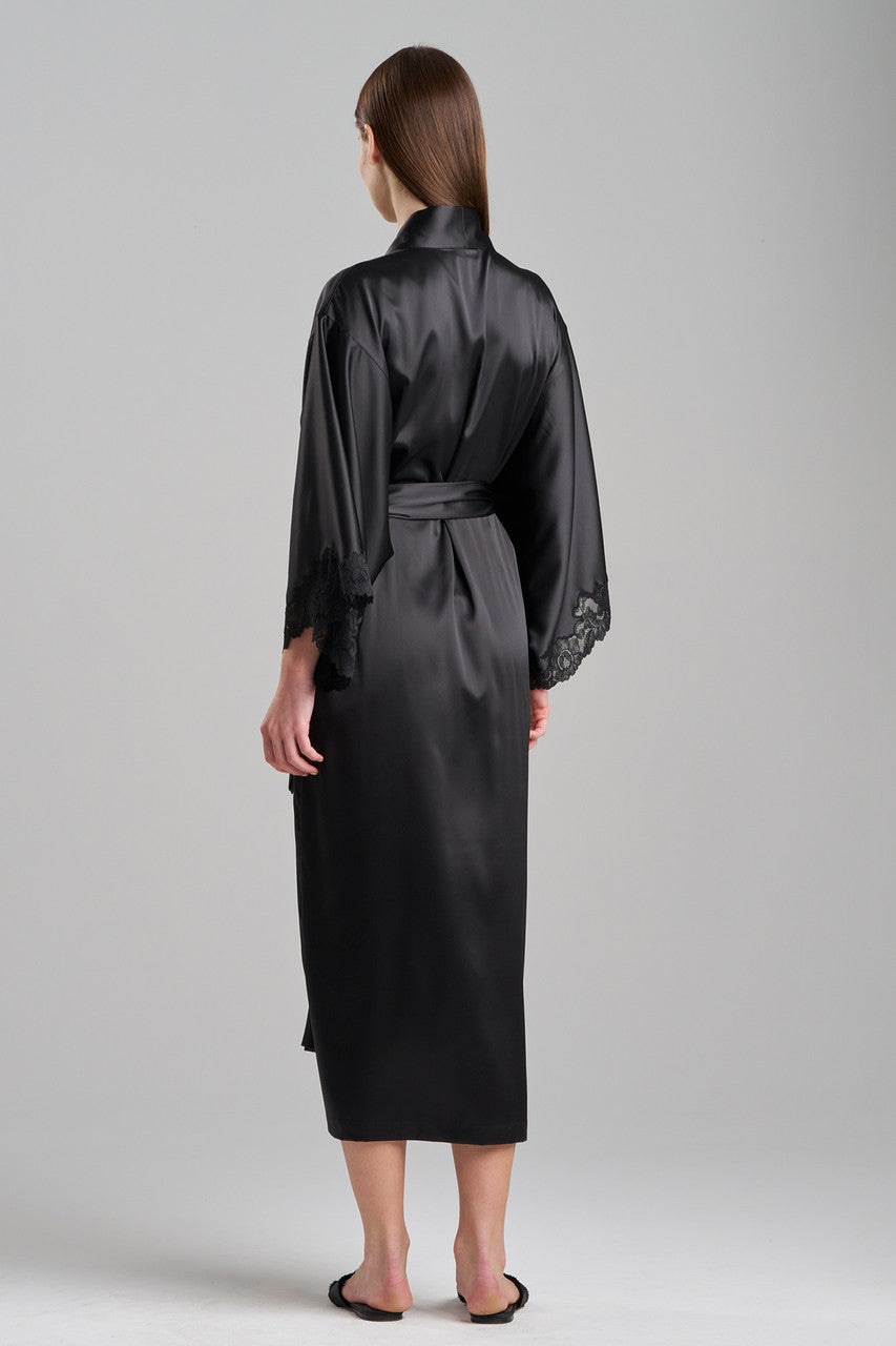 Peony Glamour Robe in black | Natori
