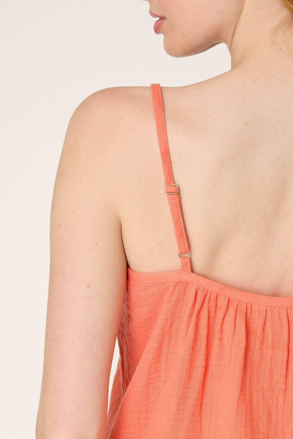 P.J. Salvage Sea You in Capri Hot Coral Cami in orange