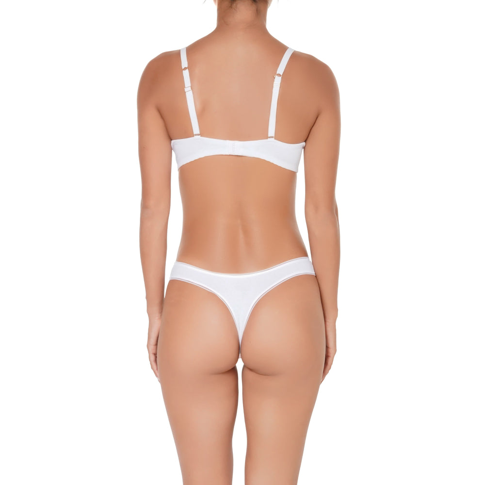 🌿BIO-J14 Organic Cotton Seamless Tanga in black | huit-lingerie