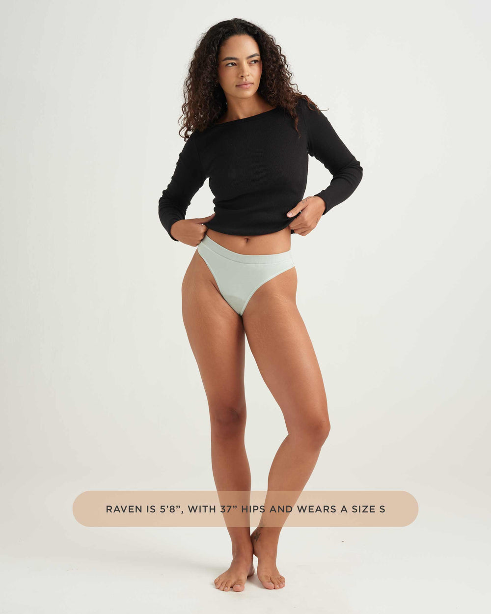 Leakproof Comfort Thong in black | Saalt