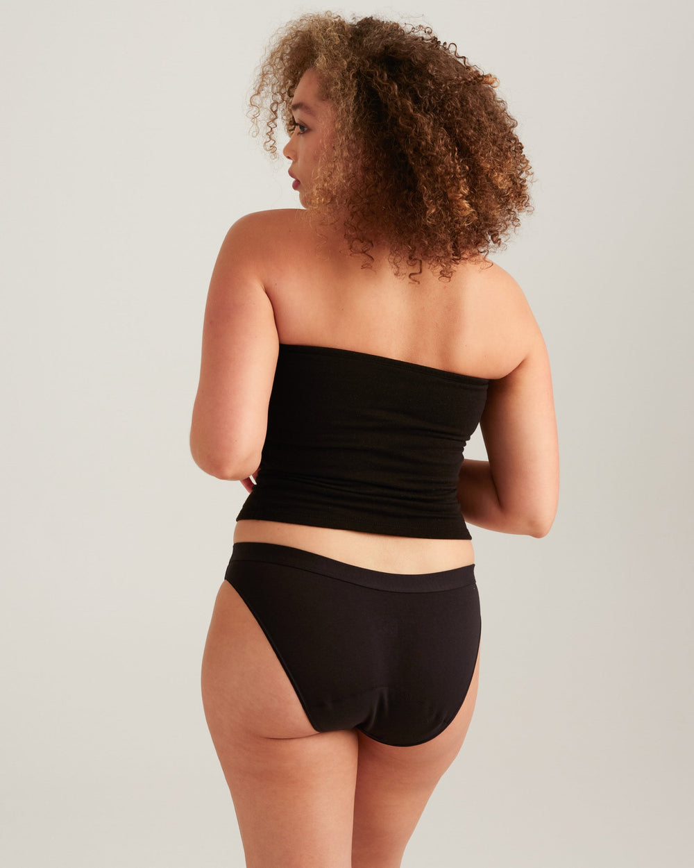 Leakproof Cotton Bikini in black | Saalt