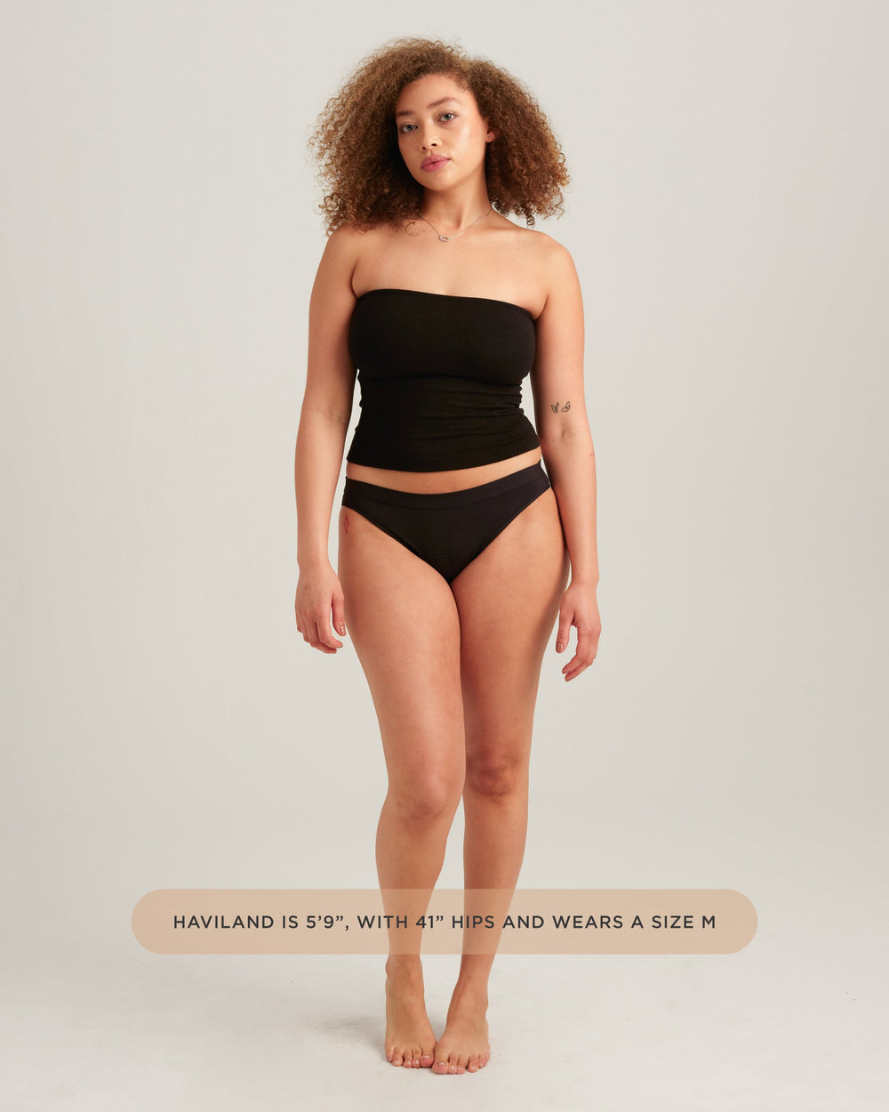 Leakproof Cotton Bikini in black | Saalt