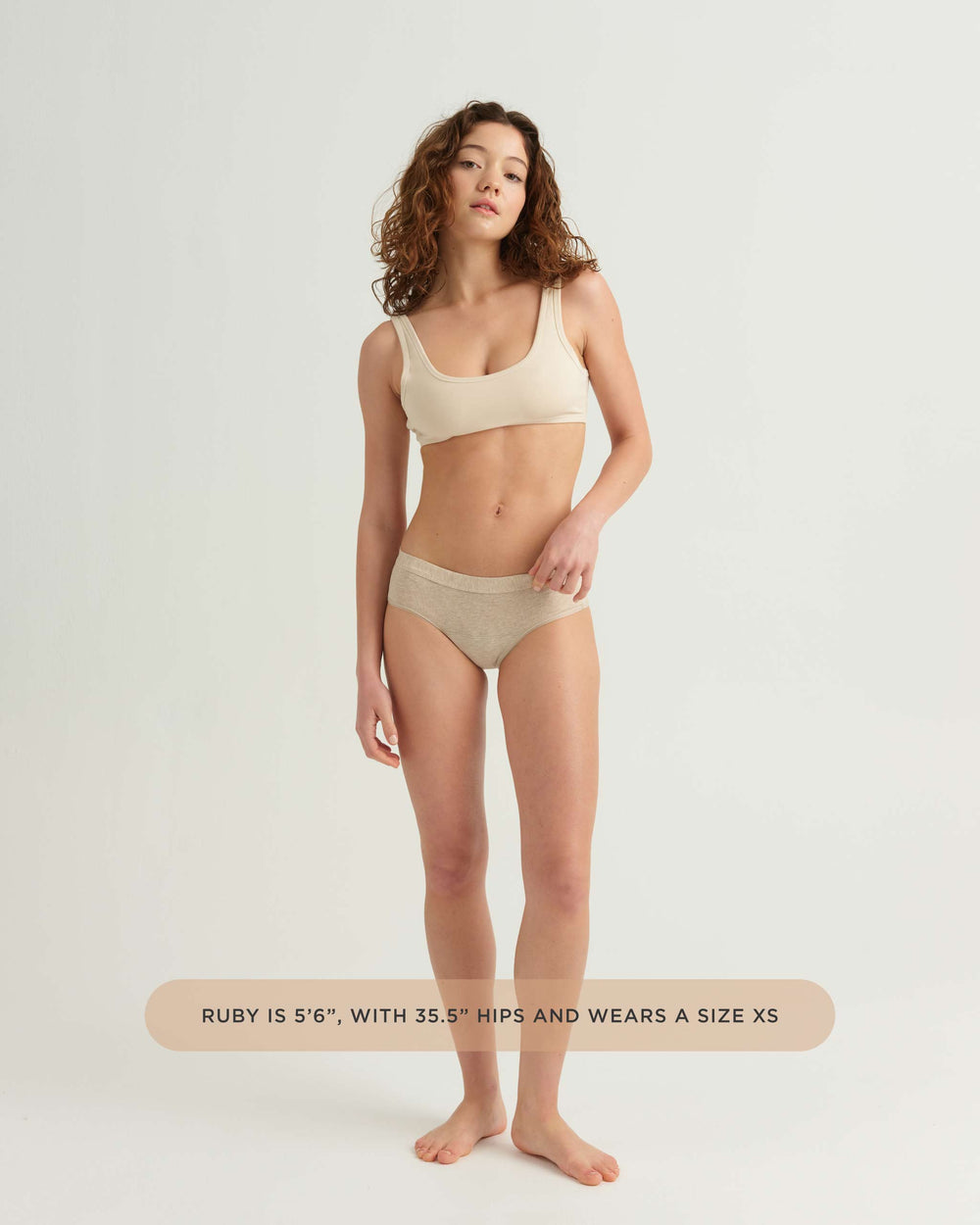 Leakproof Cotton Brief in beige | Saalt