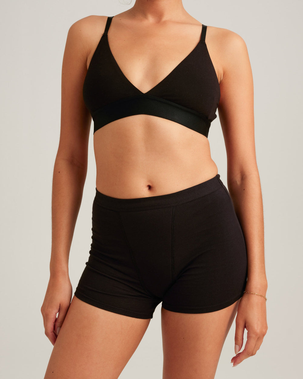 Leakproof Cotton Sleep Short in beige | Saalt