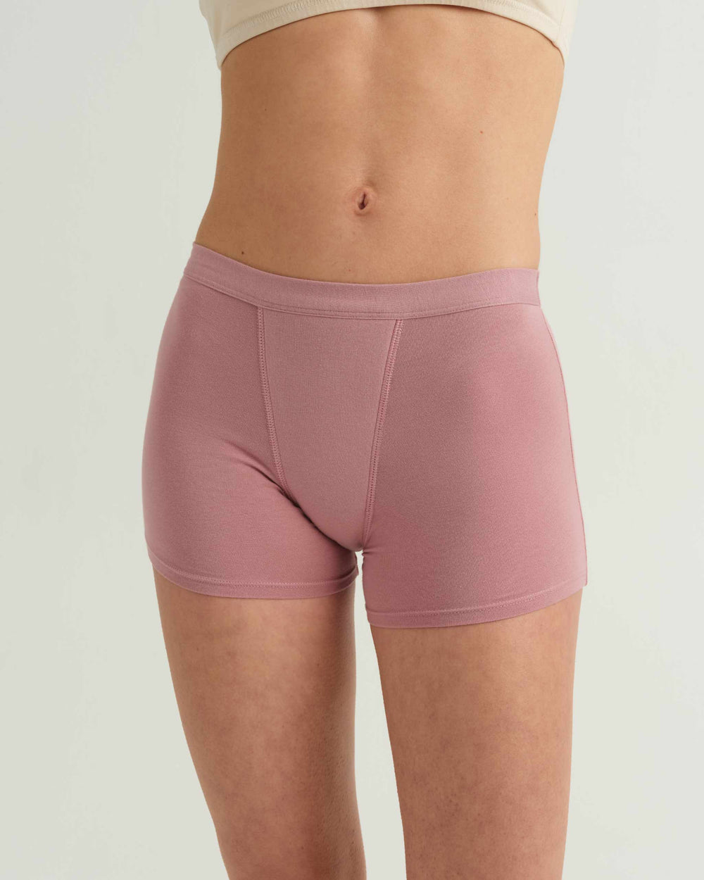 Leakproof Cotton Sleep Short in beige | Saalt