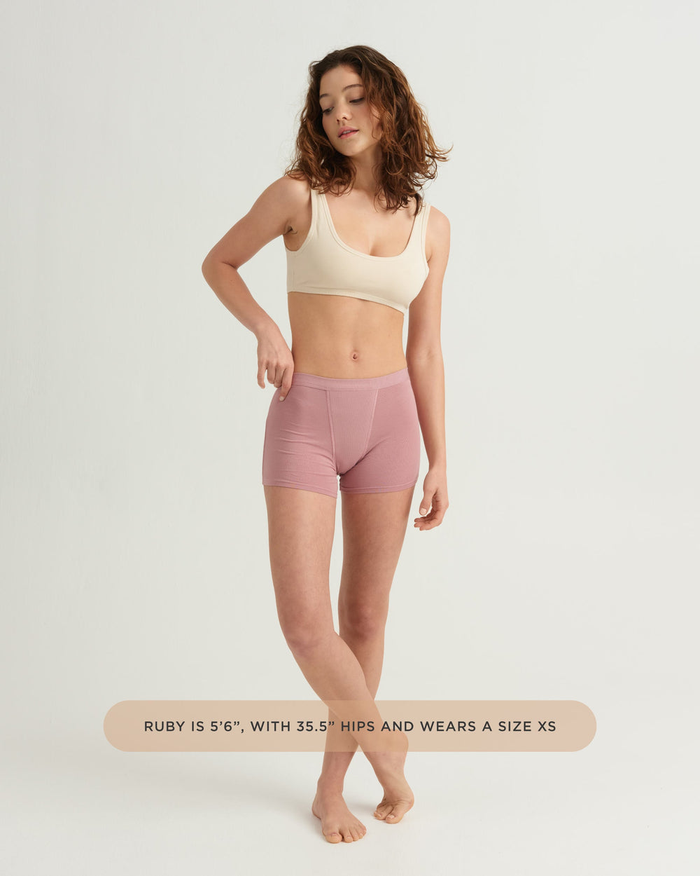 Leakproof Cotton Sleep Short in beige | Saalt