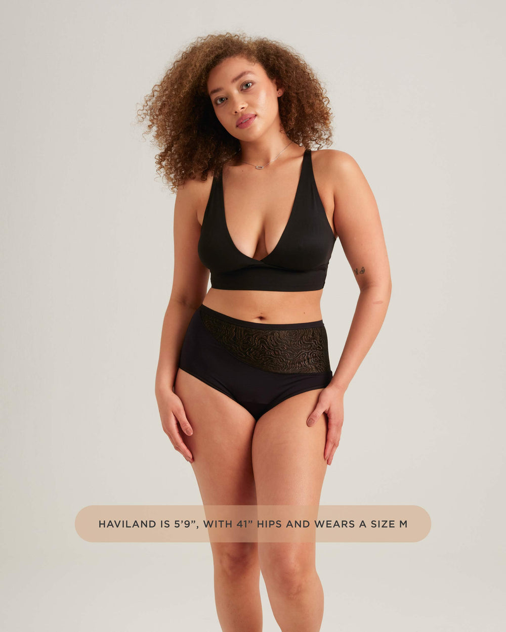 Leakproof Lace High Waist in black | Saalt