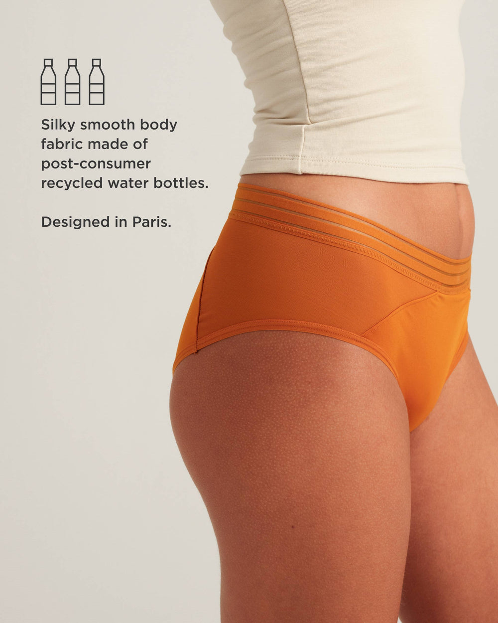 Leakproof Mesh Hipster in black | Saalt