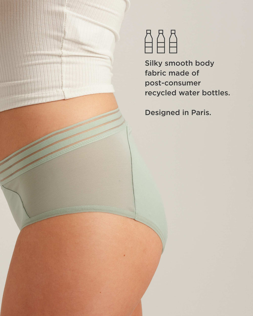 Leakproof Mesh Hipster in black | Saalt