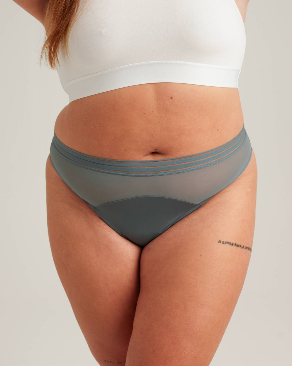 Leakproof Mesh Thong in black | Saalt