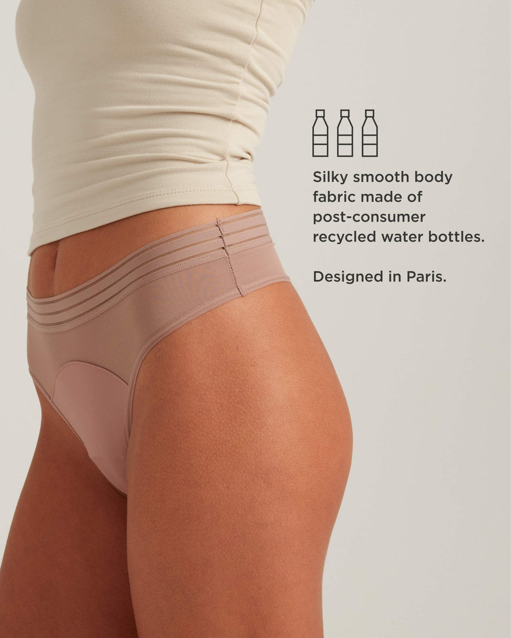 Leakproof Mesh Thong in black | Saalt