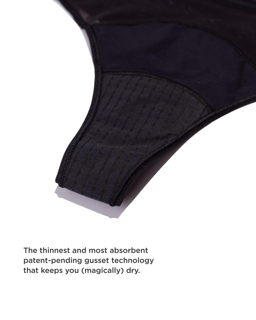 Leakproof Mesh Thong in black | Saalt