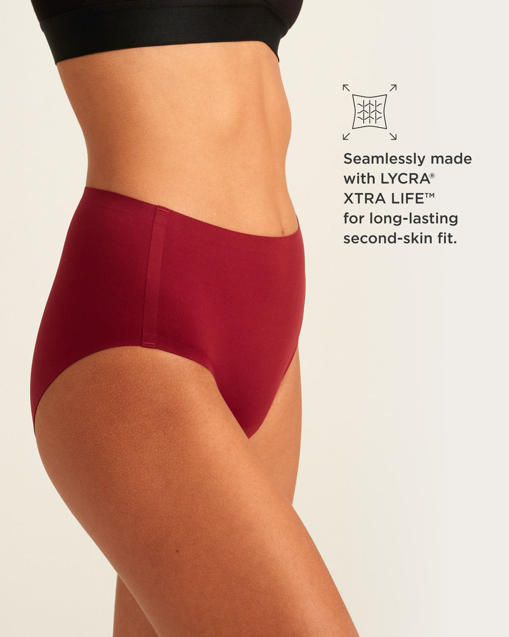 Leakproof Seamless High Waist in black | Saalt