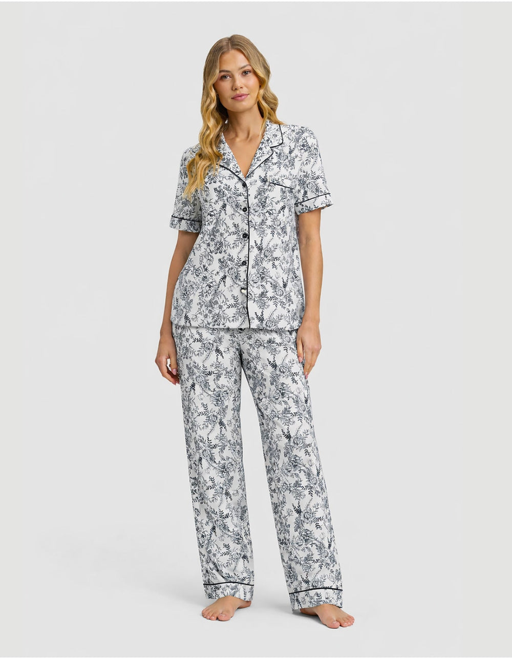 Women's Bamboo Stretch-Knit Pajama Pant (Collective) in pink | Cozy Earth