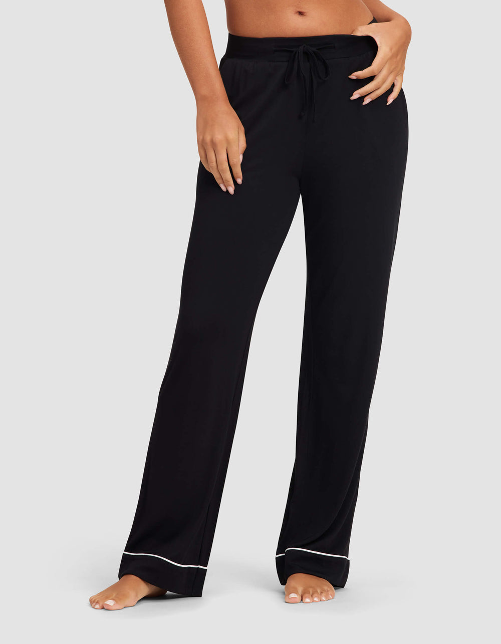 Women's Bamboo Stretch-Knit Pajama Pant - Petite in gray | Cozy Earth
