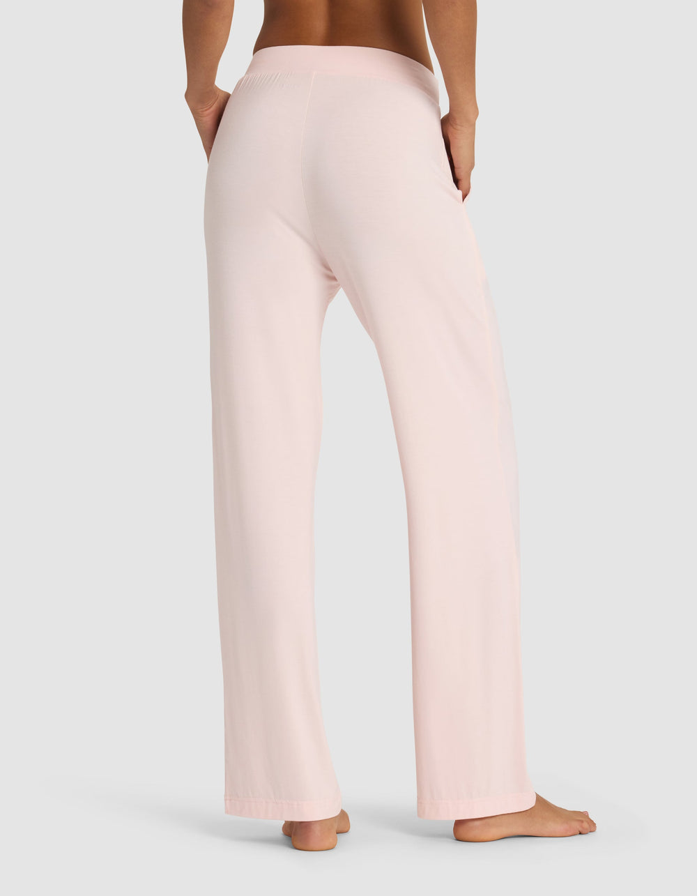 Women's Bamboo Stretch-Knit Lounge Tee & Pants Set in pink | Cozy Earth