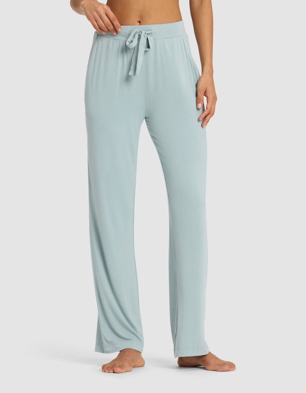 Women's Bamboo Stretch-Knit Lounge Tee & Pants Set in pink | Cozy Earth
