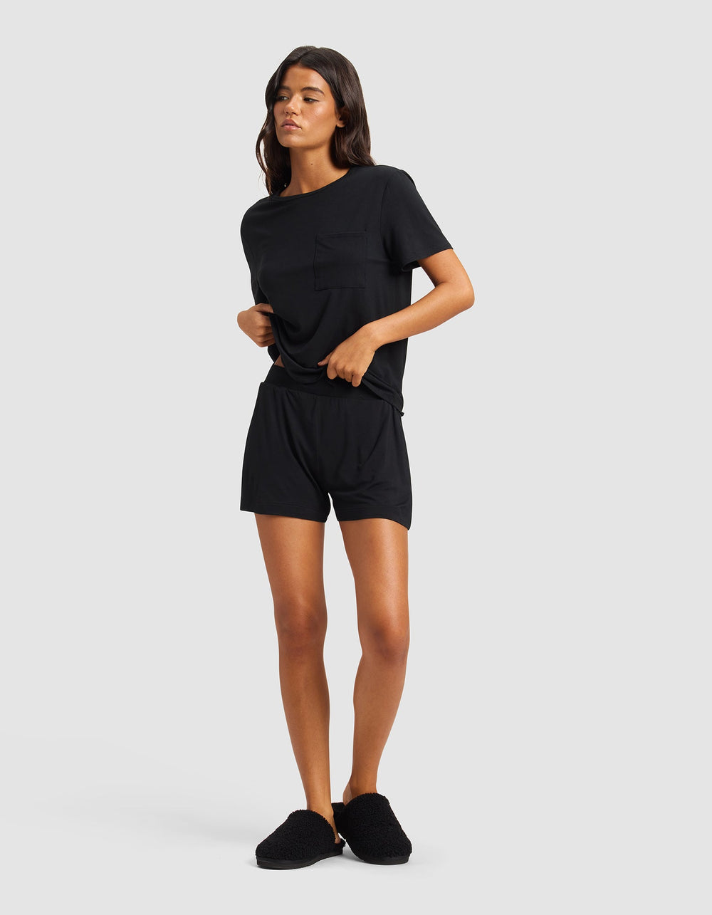 Women's Bamboo Stretch-Knit Shorts in pink | Cozy Earth
