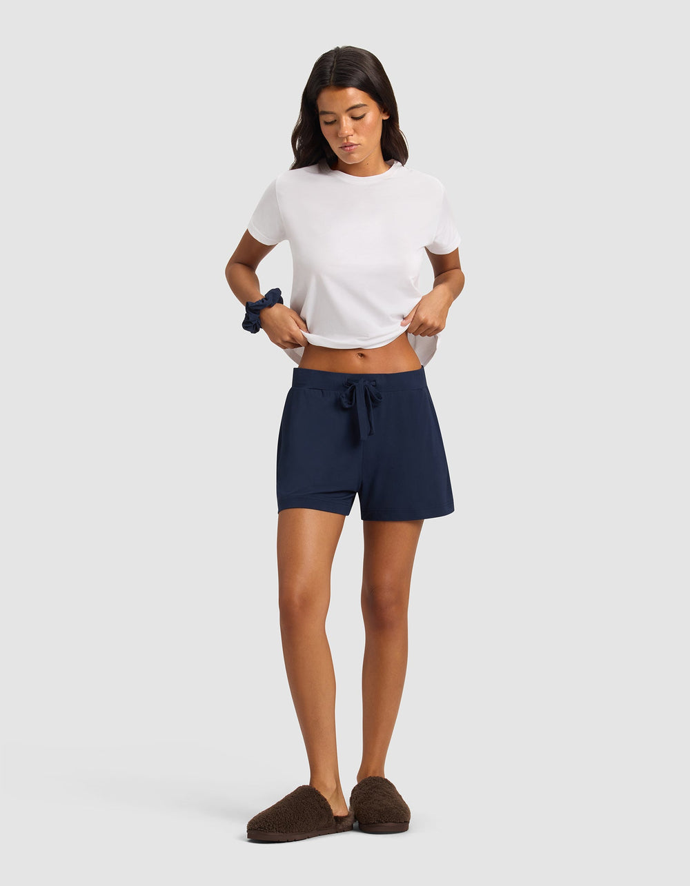 Women's Bamboo Stretch-Knit Shorts in pink | Cozy Earth