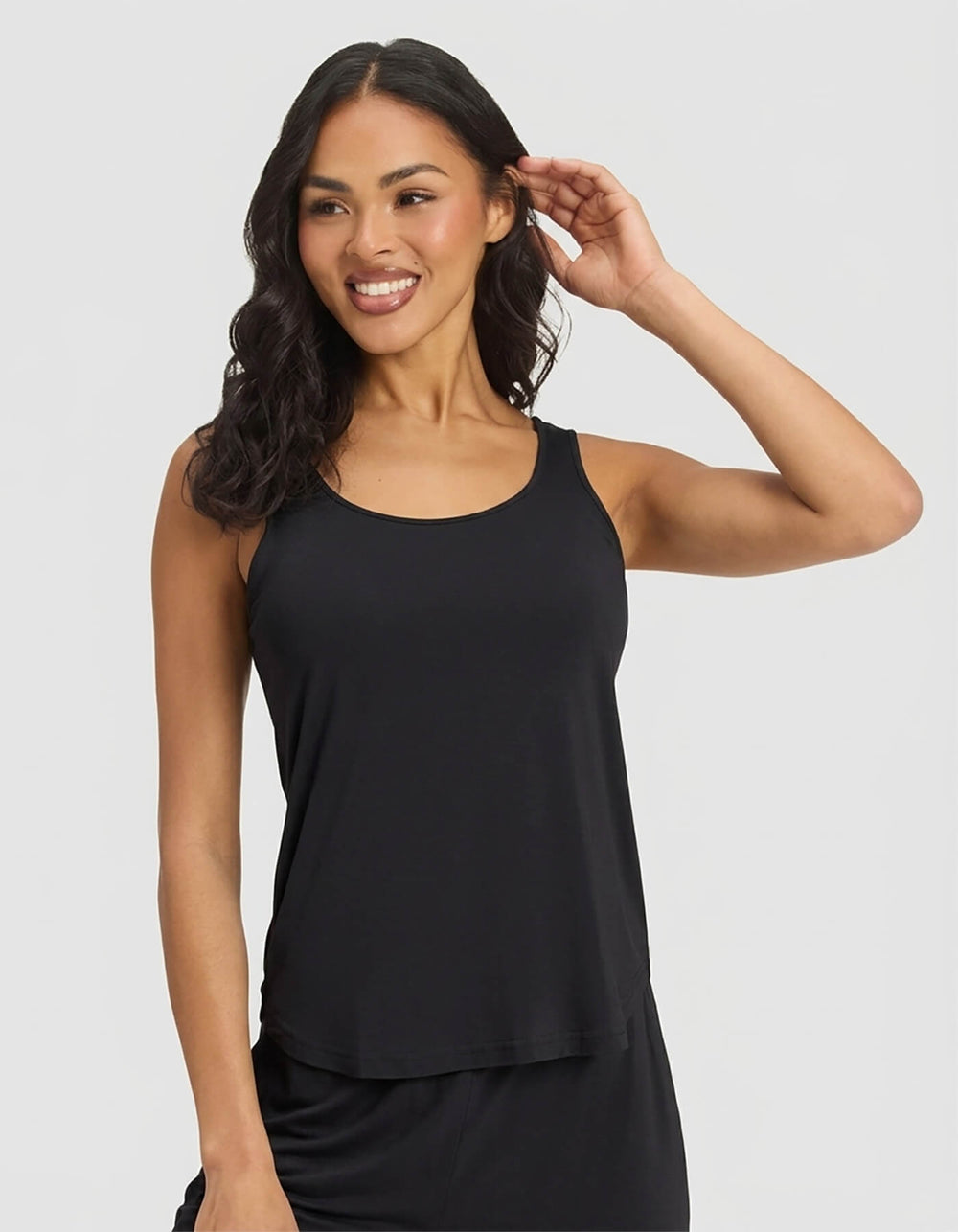 Women's Bamboo Stretch-Knit Tank & Short Set in pink | Cozy Earth