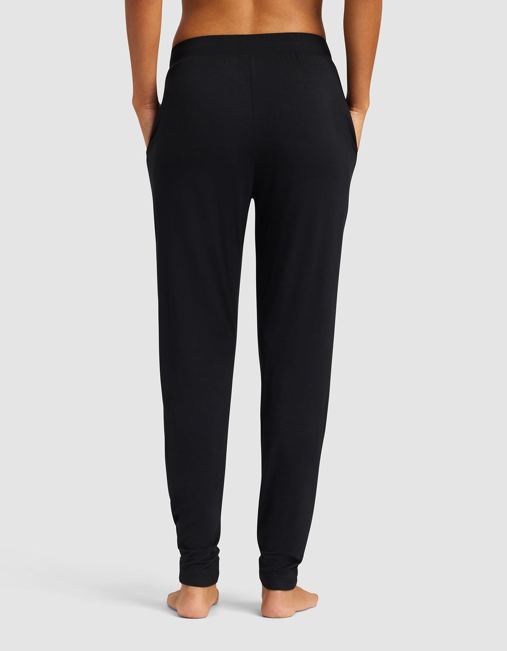 Women's Bamboo Stretch-Knit Tapered Pant in blue | Cozy Earth