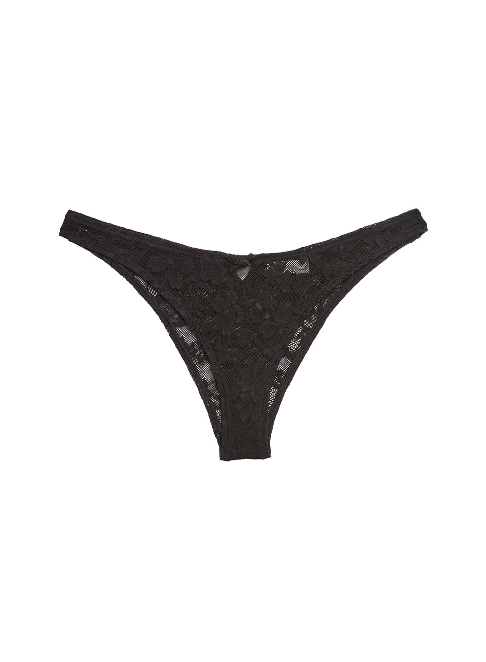 Fleur du Mal Le Stretch Lace Cheeky in black