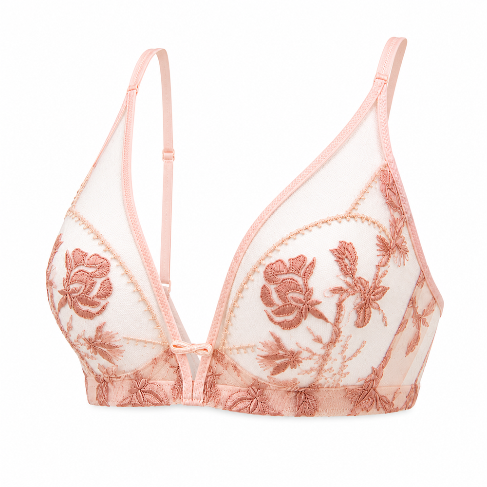 Boheme Wireless Bralette in pink | huit-lingerie