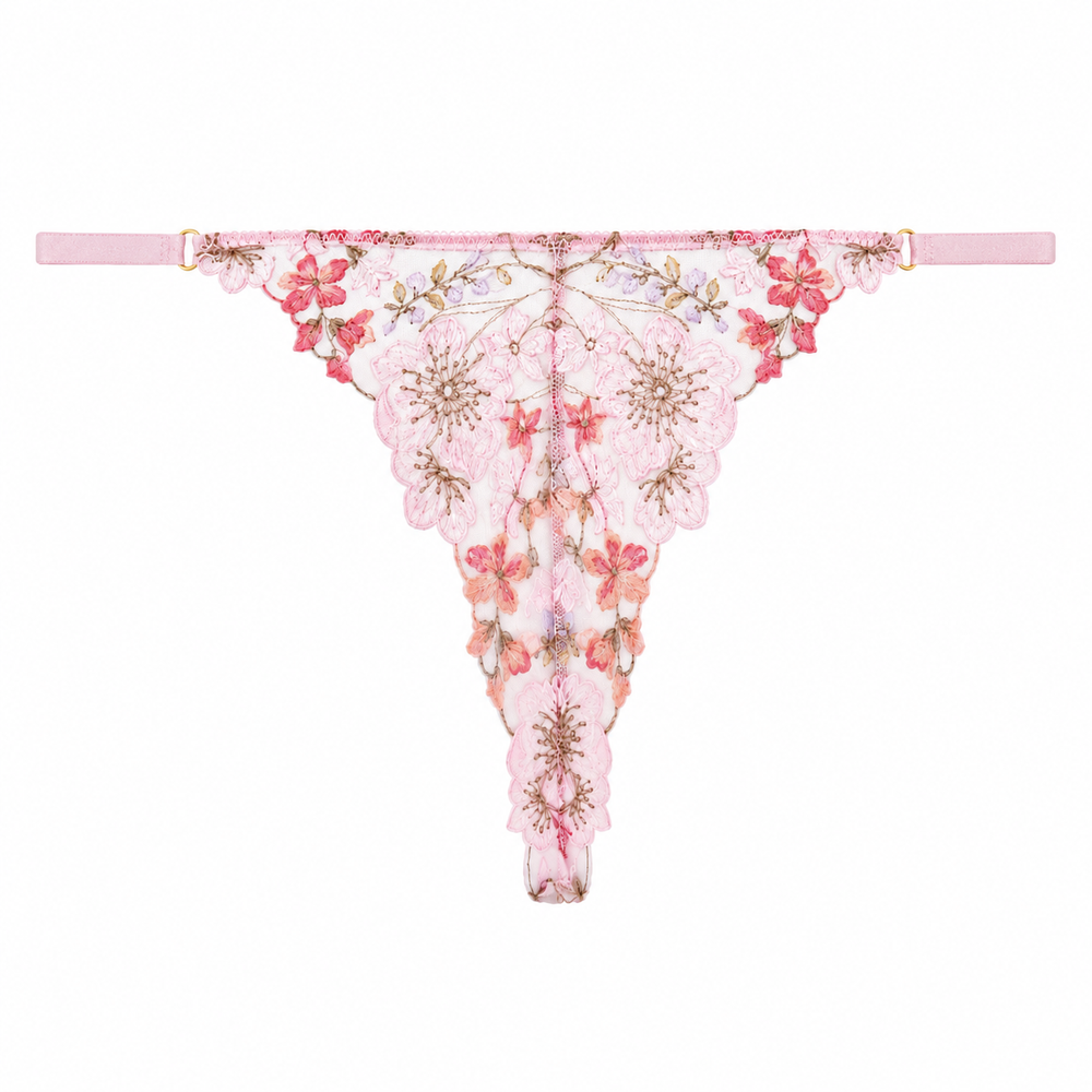 DAL-J10 - Dalya adjustable String in pink | huit-lingerie